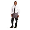 Kort serverförkläde i antracitgrått polycotton 750 x 373 mm - Whites Chefs Clothing - Fourniresto