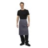 Kockförkläde i antracitgrått i 1000 x 700 mm - Whites Chefs Clothing - Fourniresto