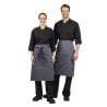 Kockförkläde i antracitgrått i 1000 x 700 mm - Whites Chefs Clothing - Fourniresto