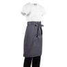 Kockförkläde i antracitgrått i 1000 x 700 mm - Whites Chefs Clothing - Fourniresto