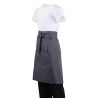 Kockförkläde i antracitgrått i 1000 x 700 mm - Whites Chefs Clothing - Fourniresto