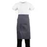 Kockförkläde i antracitgrått i 1000 x 700 mm - Whites Chefs Clothing - Fourniresto