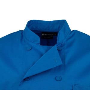 Veste De Cuisine Mixte Bleue - Taille L - Chef Works - Fourniresto