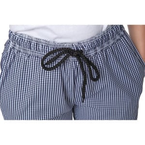 Mixed Vegas Kitchen Pants in Small Blue and White Checkered - Whites Chefs Clothing - Fourniresto