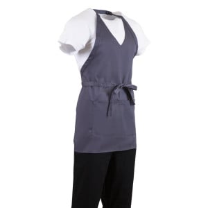 Kypark Server V-ringad Grå Antracit i Polycotton 838 x 698 mm - Whites Chefs Clothing - Fourniresto