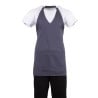 Kypark Server V-ringad Grå Antracit i Polycotton 838 x 698 mm - Whites Chefs Clothing - Fourniresto