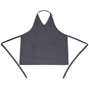 Kypark Server V-ringad Grå Antracit i Polycotton 838 x 698 mm - Whites Chefs Clothing - Fourniresto