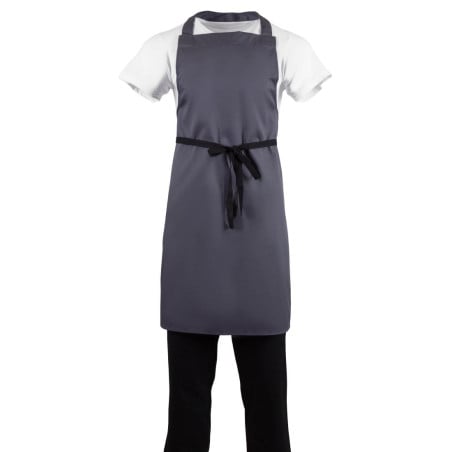 Ficka förkläde i antracitgrått i polycotton 711 x 965 mm - Whites Chefs Clothing - Fourniresto