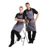 Ficka förkläde i antracitgrått i polycotton 711 x 965 mm - Whites Chefs Clothing - Fourniresto