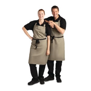 Esiliina Bavette Olive polykotonista 711 x 965 mm - Whites Chefs Clothing - Fourniresto