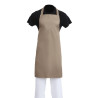 Esiliina Bavette Vaaleanruskea polykotonista 711 x 965 mm - Whites Chefs Clothing - Fourniresto