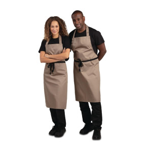 Esiliina Bavette Vaaleanruskea polykotonista 711 x 965 mm - Whites Chefs Clothing - Fourniresto