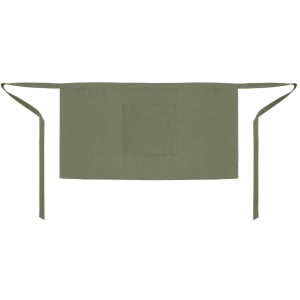 Short Olive Polycotton Server Apron 373 x 750 mm - Whites Chefs Clothing - Fourniresto