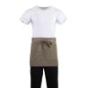 Kort serverförkläde i ljusbrun polycotton 373 x 750 mm - Whites Chefs Clothing - Fourniresto