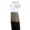 Tarjoilijan lyhyt vaaleanruskea polykottoniessu 373 x 750 mm - Whites Chefs Clothing - Fourniresto