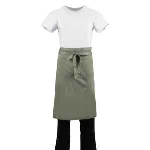 Tarjoilijan esiliina oliivi, polykotonista valmistettu 1000 x 700 mm - Whites Chefs Clothing - Fourniresto