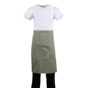 Tarjoilijan esiliina oliivi, polykotonista valmistettu 1000 x 700 mm - Whites Chefs Clothing - Fourniresto