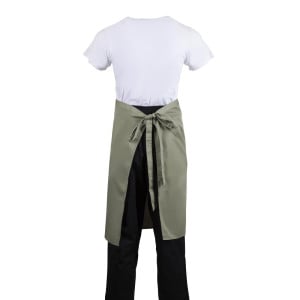 Server Apron Olive in Polycotton 1000 x 700 mm - Whites Chefs Clothing - Fourniresto