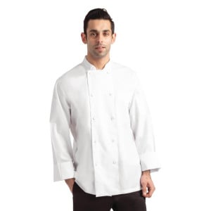 Veste de Cuisine Mixte Blanche à Manches Longues Calgary - Taille M - Chef Works - Fourniresto