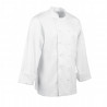 White Unisex Long Sleeve Calgary Kitchen Jacket - Size S - Chef Works - Fourniresto