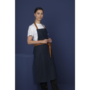 Tarjoilijan sininen denim-esiliina 1000 x 700 mm, puuvillavyö - Whites Chefs Clothing - Fourniresto