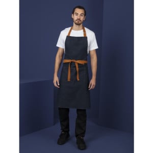 Serverförkläde i blå denim med bomullsband 1000 x 700 mm - Whites Chefs Clothing - Fourniresto