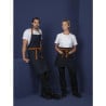 Serverförkläde i blå denim med bomullsband 1000 x 700 mm - Whites Chefs Clothing - Fourniresto