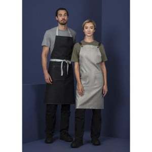 Fickförkläde Bavette Denim Svart Southside i Polybomull 700 x 1000 mm - Whites Chefs Clothing - Fourniresto