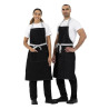 Esiliina Bavette Denim Musta Southside Polykoton 700 x 1000 mm - Whites Chefs Clothing - Fourniresto