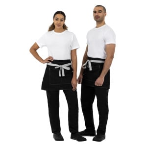 Serverförkläde Kort Denim Svart Southside 400 x 760 mm - Whites Chefs Clothing - Fourniresto