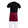 Tarjoilijan lyhyt burgundinpunainen polykottoniessu 373 x 750 mm - Whites Chefs Clothing - Fourniresto