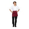 Tarjoilijan lyhyt burgundinpunainen polykottoniessu 373 x 750 mm - Whites Chefs Clothing - Fourniresto