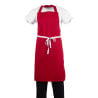 Esiliina Bavette Punainen Polykotonista - Whites Chefs Clothing - Fourniresto