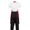 Tablier Bavette Rouge en Polycoton - Whites Chefs Clothing - Fourniresto