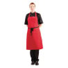 Esiliina Bavette Punainen Polykotonista - Whites Chefs Clothing - Fourniresto