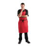 Red Polycotton Bib Apron - Whites Chefs Clothing - Fourniresto