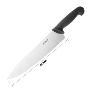 Couteau De Cuisinier Noir Lame De 25,5 Cm - Hygiplas - Fourniresto