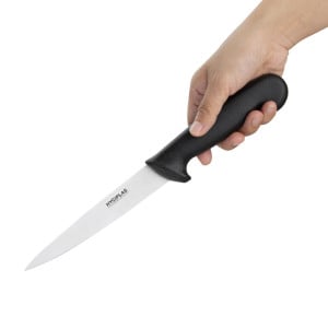 Kniv med svart filéblad på 15 cm - Hygiplas - Fourniresto