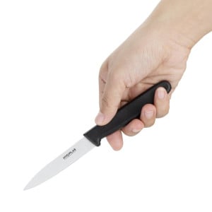 Kniv med rak svart klinga 7,5 cm - Hygiplas - Fourniresto