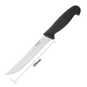 Serrated Black Office Knife 12.5 cm Blade - Hygiplas - Fourniresto