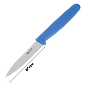 Kniv med blått blad 7,5 cm - Hygiplas - Fourniresto