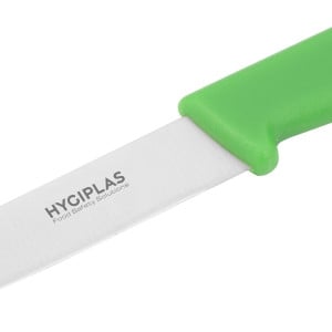 Kniv med grönt blad 7,5 cm - Hygiplas - Fourniresto