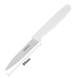 Kniv med vit blad 7,5 cm - Hygiplas - Fourniresto