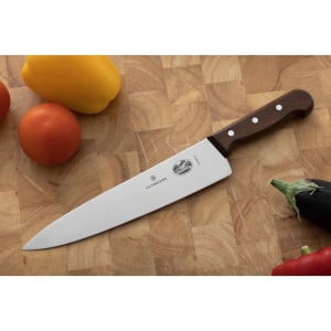 Couteau De Cuisinier À Manche En Bois Lame 25,5 Cm - Victorinox - Fourniresto