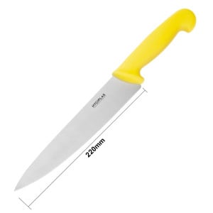 Kockkniv Gul Blad 21,5 cm - Hygiplas - Fourniresto