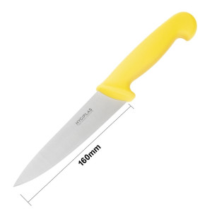 Kockkniv Gul 16 cm Blad - Hygiplas - Fourniresto