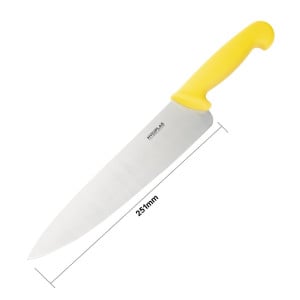 Kockkniv Gul Blad 25,5 cm - Hygiplas - Fourniresto