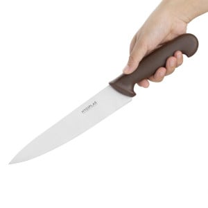 Kockkniv Brun Blad 21,5 cm - Hygiplas - Fourniresto