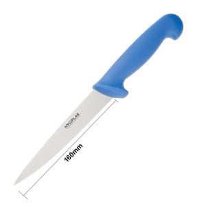 Kniv med blå filéblad 15 cm - Hygiplas - Fourniresto