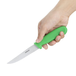 Couteau À Légumes Vert Lame 10 Cm - Hygiplas - Fourniresto